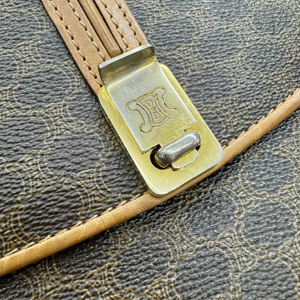 CELINE Macadam Crossbody Shoulder Bag Brown - Picture 10 of 11